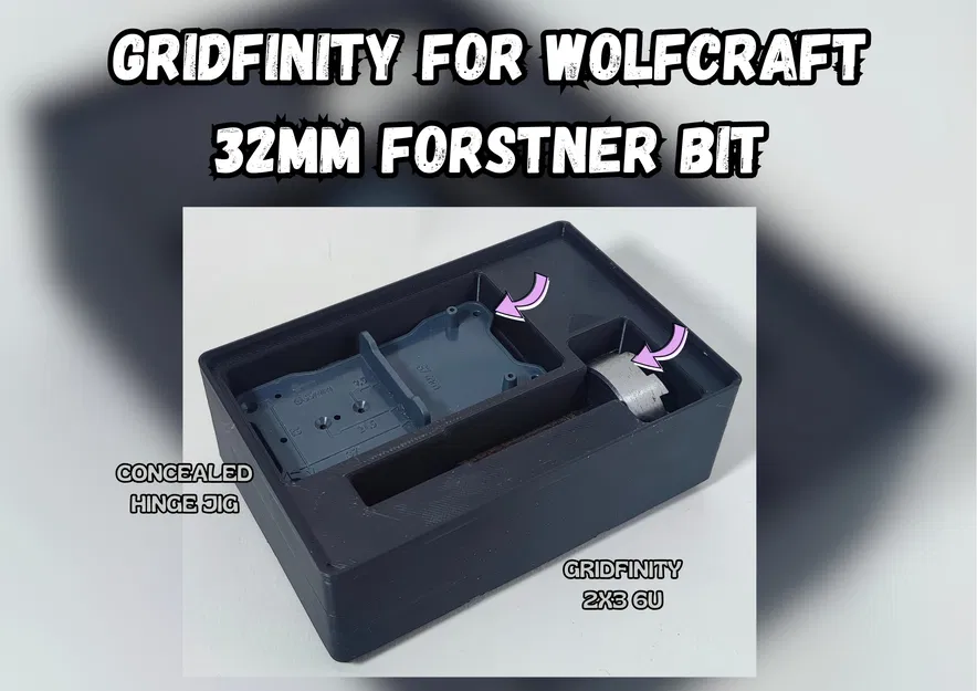 Hộp Gridfinity cho mũi khoan Forstner WolfCraft 32 mm - Image 1