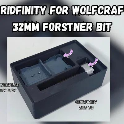 Hộp Gridfinity cho mũi khoan Forstner WolfCraft 32 mm