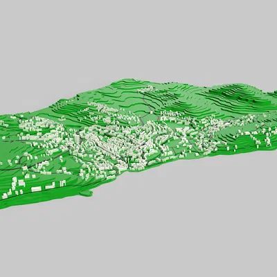 Bản đồ địa hình Alushta (Alushta Topographic Map)