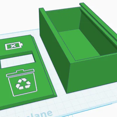 Thùng rác pin đã dùng có khe bỏ pin (Battery Waste Bin with Slot)