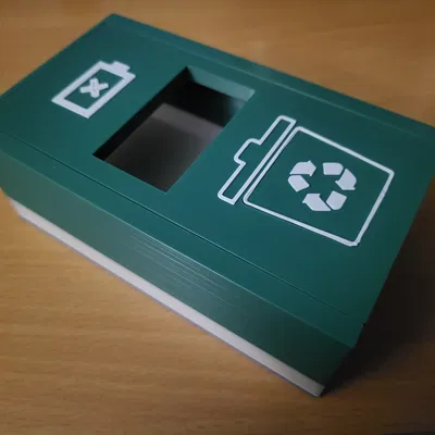 Thùng rác pin đã dùng có khe bỏ pin (Battery Waste Bin with Slot)