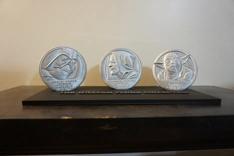 Star Wars Medallion's – Bộ 3 huy chương (Yoda, Darth Vader, Obi-Wan) bản replica - Image 1