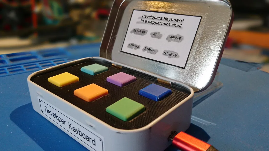 Altoids(tm) macropad – Keypad 6 nút lắp trong hộp Altoids - Image 1