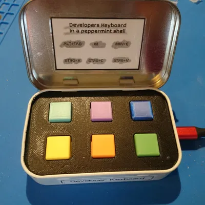 Altoids(tm) macropad – Keypad 6 nút lắp trong hộp Altoids