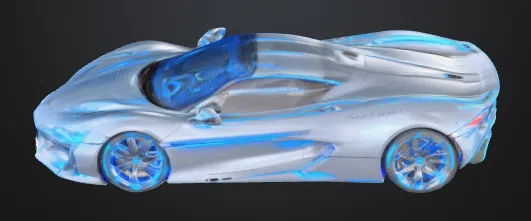 Xe Hơi Tương Lai Low Poly Print-in-Place - Image 1