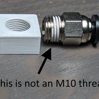 PC4M10 - Lỗ ren côn (tapered) STEP/STL để thiết kế