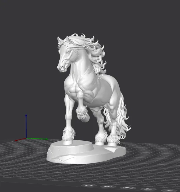 Ngựa Frisone (Frisone Horse) – Tượng decor in 3D - Image 1