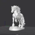 Ngựa Frisone (Frisone Horse) – Tượng decor in 3D - Thumbnail 1