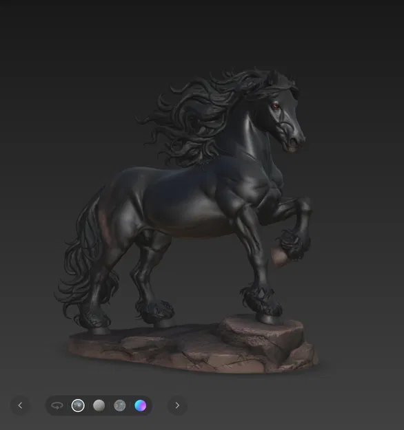 Ngựa Frisone (Frisone Horse) – Tượng decor in 3D - Image 4