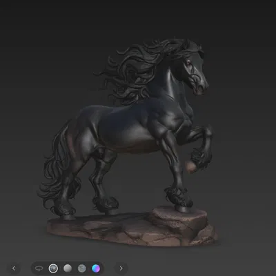 Ngựa Frisone (Frisone Horse) – Tượng decor in 3D