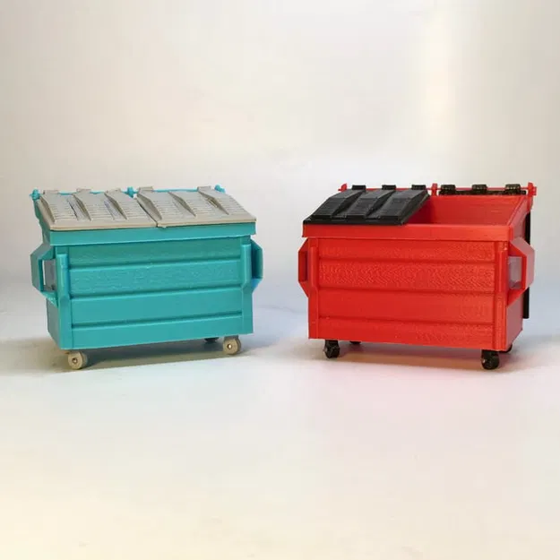Ye Olde Basic Dumpster - Thùng rác mini in 3D không cần support - Image 1