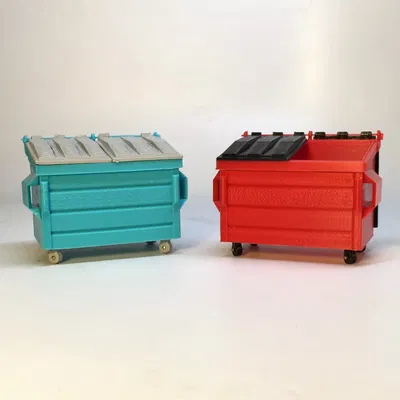 Ye Olde Basic Dumpster - Thùng rác mini in 3D không cần support