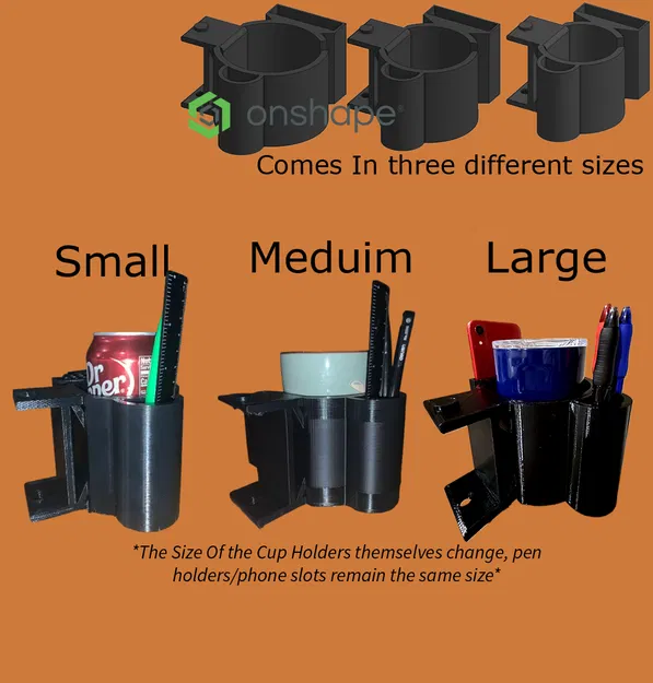 Kẹp để bàn 3-trong-1 giữ ly – Kèm khe để điện thoại & ống cắm bút - Image 2