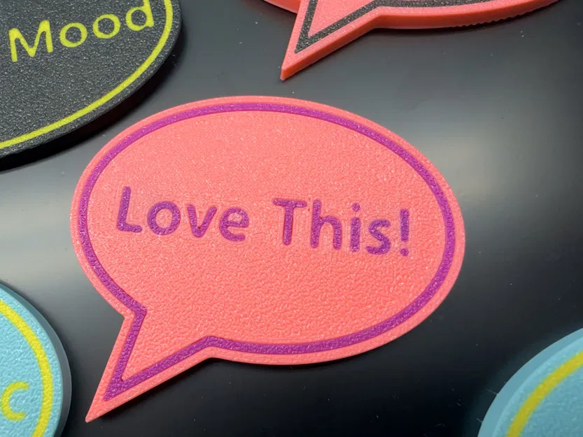 Nam châm Speech Bubble “Love This!” - Image 1