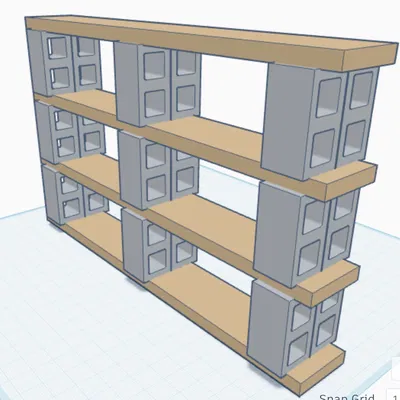 Kệ Sách Gạch & Ván (Brick and Board Bookcase)