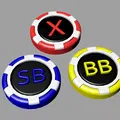 Bộ Button Texas Hold'em (Small Blind, Big Blind, Missed Blind) - Thumbnail 1