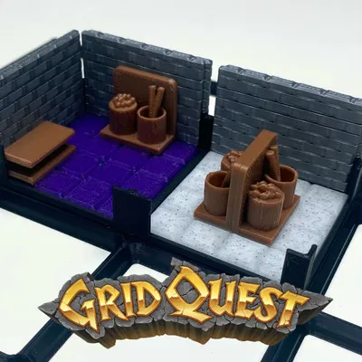 GridQuest FOOD & SUPPLY (The Gridfinity Game) – Kệ Food & Supply 2x1