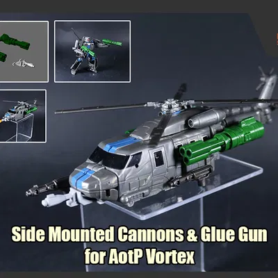 Pháo gắn hông & Glue Gun cho Transformers AotP Vortex