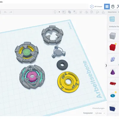 Bayblades (con quay chiến đấu) - Mô hình 3D
