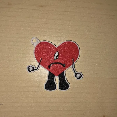 Móc khóa trái tim Bad Bunny (Portachiavi Cuore Bad Bunny)