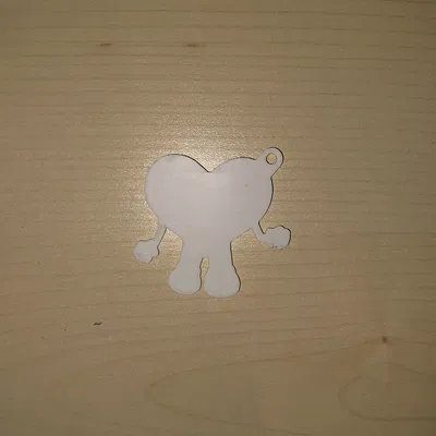 Móc khóa trái tim Bad Bunny (Portachiavi Cuore Bad Bunny)