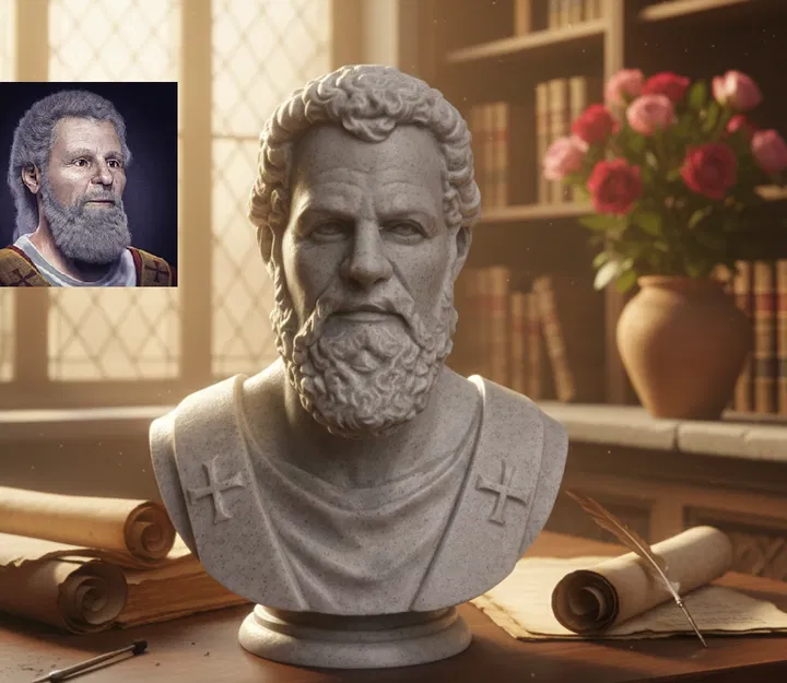 Valentin de Terni (Rome) Saint Valentin – Tượng Bán Thân - Image 1