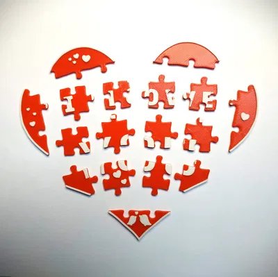 I LOVE YOU - Kit card puzzle ghép hình Valentine