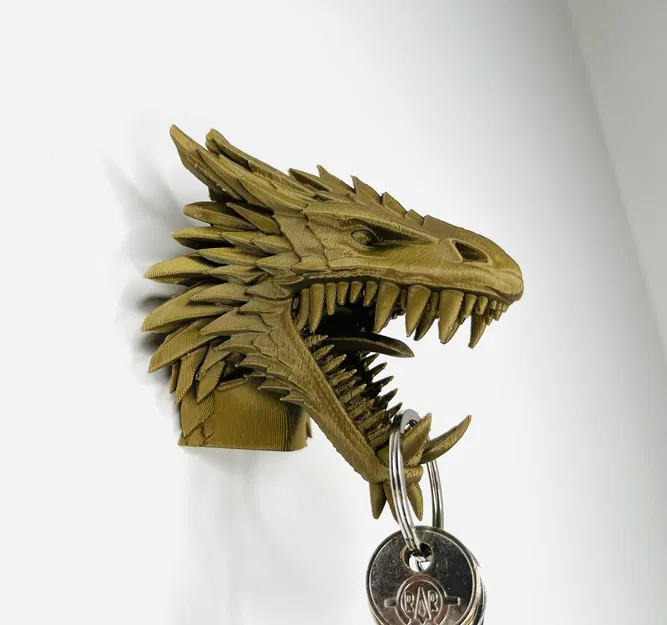 Móc treo tường kiêm giá treo móc khóa hình rồng - Image 1