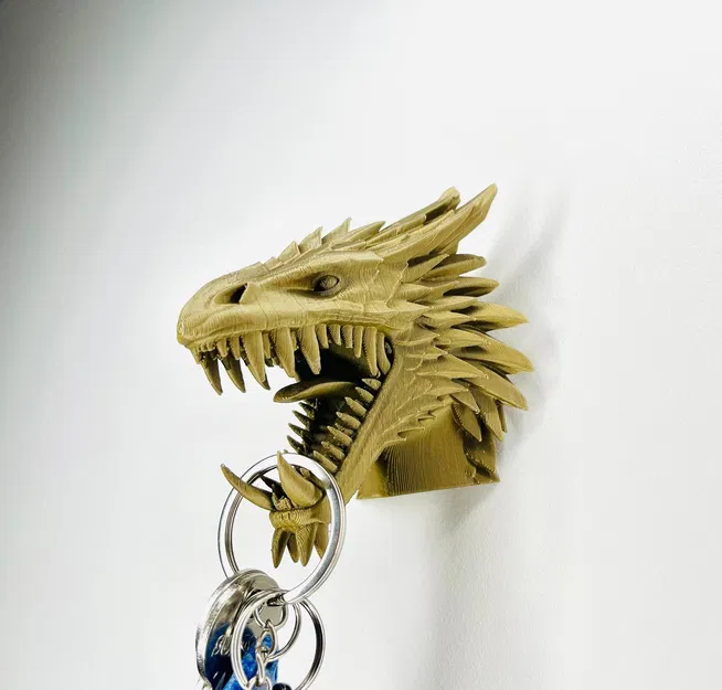 Móc treo tường kiêm giá treo móc khóa hình rồng - Image 2