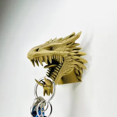 Móc treo tường kiêm giá treo móc khóa hình rồng