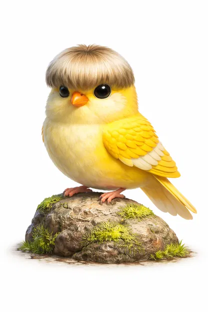 Canary – Mô hình chim hoàng yến liền khối - Image 1