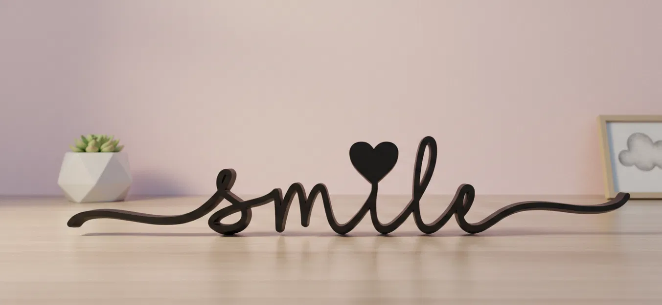 Chữ “Smile ♡” dễ thương - Decor nhà xinh ♡ - Image 1