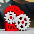 Móc khóa đồ chơi fidget hình trái tim bánh răng - Thumbnail 2