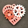 Móc khóa đồ chơi fidget hình trái tim bánh răng - Thumbnail 6