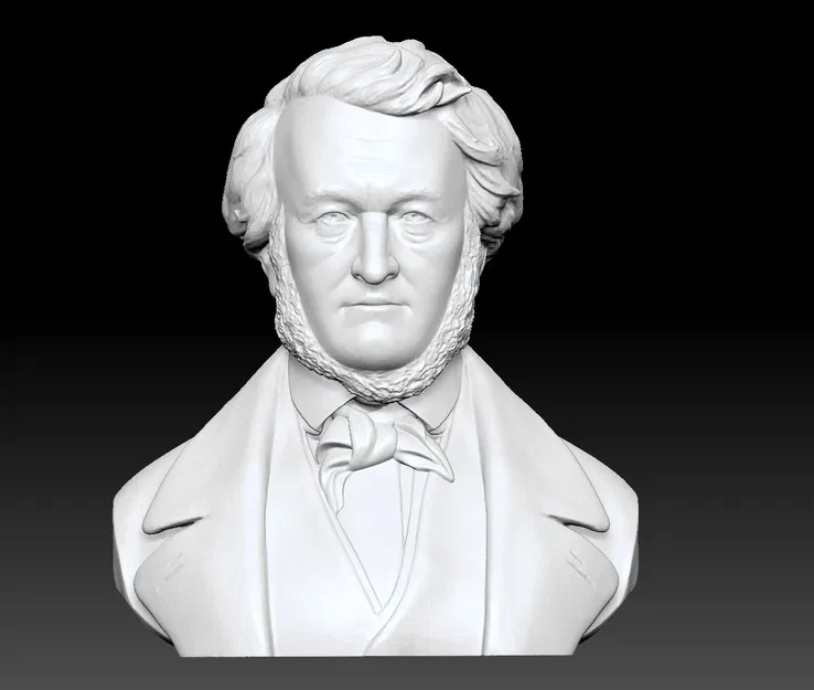 Tượng Bust Richard Wagner – Mẫu 3D In Chi Tiết Cao - Image 2