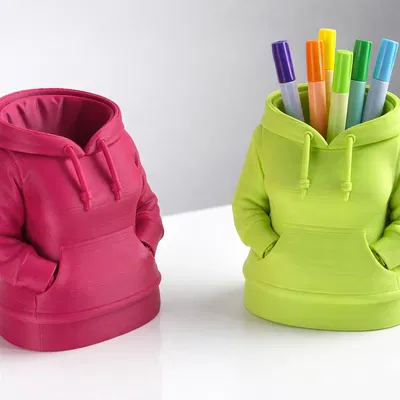 Ống Cắm Bút Hoodie Nữ – Khay Sắp Xếp Bàn Làm Việc Thiết Kế Hoodie