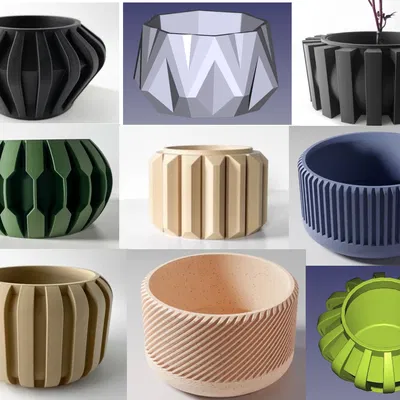 Chậu hoa nhiều kiểu thiết kế