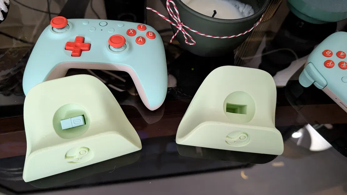 Đế tay cầm 8bitdo Ultimate 2C có khe dongle - Remix logo Steam - Image 2