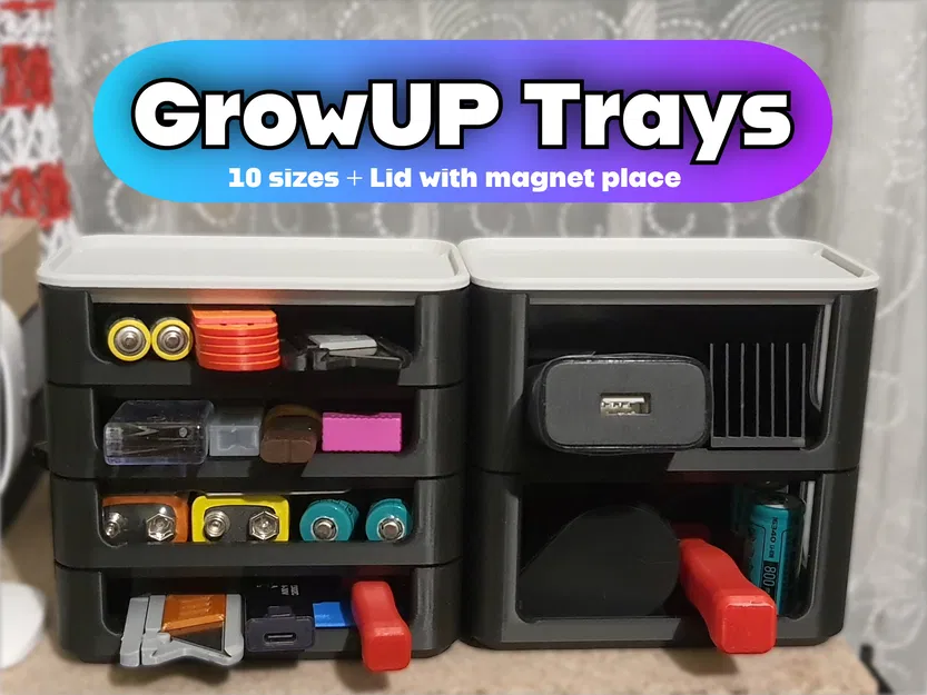 GrowUp trays – Bộ khay modular xếp chồng (10 kích cỡ) - Image 1