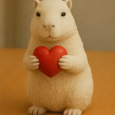 Valentine Capybara – Capybara ôm trái tim