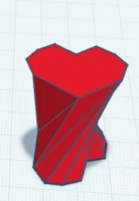 Kệ trưng bày trái tim Low Poly - Image 1