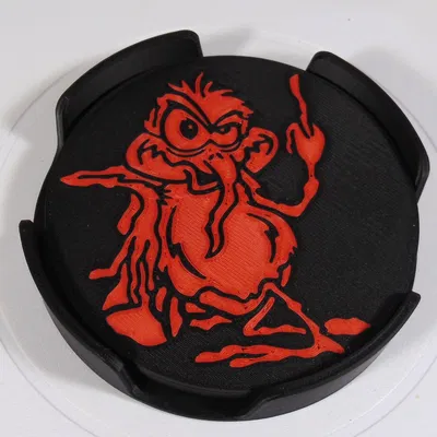 Bộ Coaster AC/DC Fly On The Wall kèm Holder 100mm (Tribute)