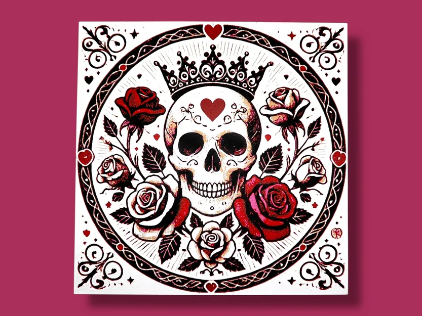 Queen Skull - Valentine's Day Hueforge (Đầu lâu Nữ hoàng - Valentine) - Image 2