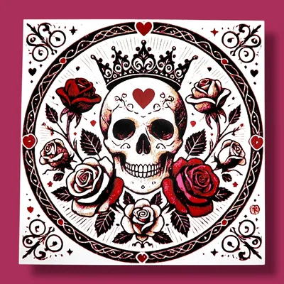 Queen Skull - Valentine's Day Hueforge (Đầu lâu Nữ hoàng - Valentine)