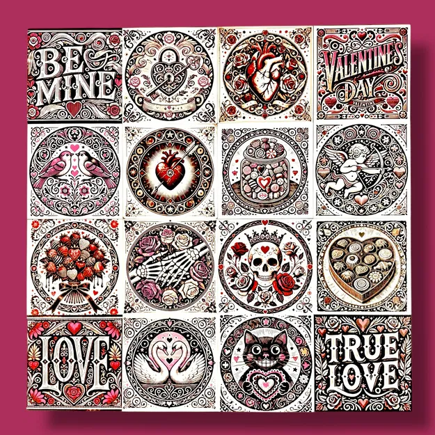 Lovebirds - Valentines Day Hueforge (Chim Tình Nhân) - Image 3