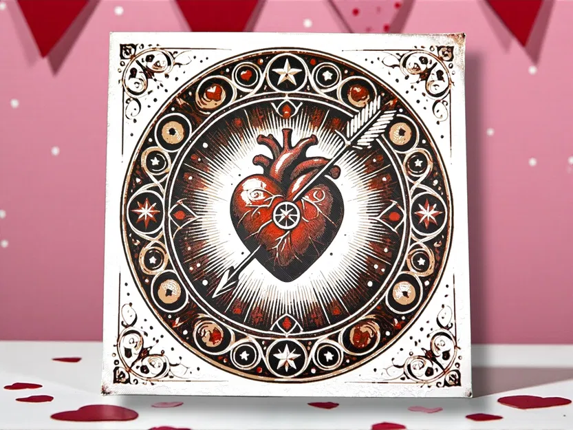 Sacred Heart Valentine Hueforge – Trái tim thiêng & mũi tên (Hueforge) - Image 1