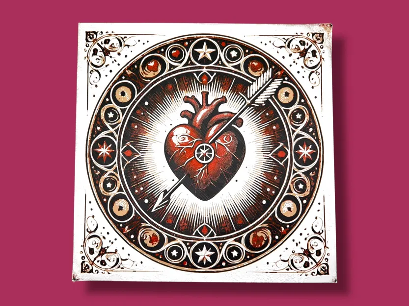 Sacred Heart Valentine Hueforge – Trái tim thiêng & mũi tên (Hueforge) - Image 2