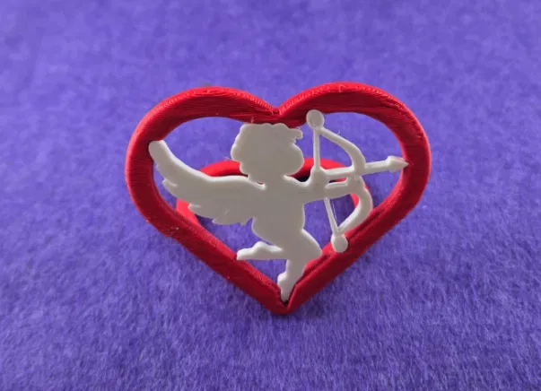 Doppelherz mit Cupido - Image 1