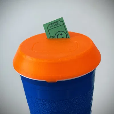 Nắp khe bỏ vé raffle cho ly nhựa xanh