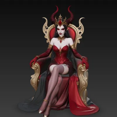 Nữ hoàng quỷ sexy ngồi trên ngai vàng 3